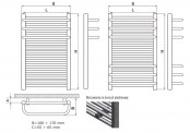 Rysunek techniczny Radeco - 1440 x 385 miedziany