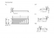 Rysunek techniczny grzejnika Angus Poziom - Angus Horizontal 360 x 1140