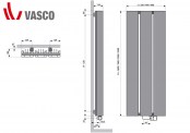 Rysunek techniczny grzejnika Beams Vasco - 2000 x 320