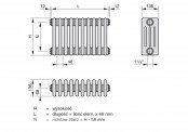 grzejnik Charleston 4 rys. tech. - 500 x 1426