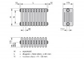 grzejnik Charleston 5 rys. tech. - 1000 x 230