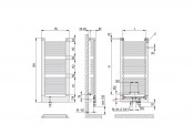 Rysunek techniczny grzejnika Credo-Duo - 1091 x 621