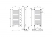 Rysunek techniczny grzejnika Credo - Credo 1091 x 471