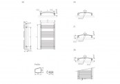 Rys. tech. Grzejnika Dexter - 1220 x 600