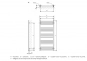 Rysunek techniczny grzejnika Fiona - WGFIN066043