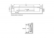 Rysunek techniczny grzejnika Heating TLO - 05 - 180 x 805
