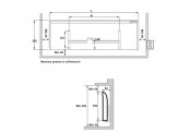 Rysunek techniczny grzejnika Heating TPA - 06 - 350 x 650