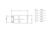 Głowica termostatyczna Slim rysunek techniczny