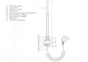 Grzałka elektryczna MEG - rysunek techniczny
