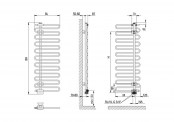 Rysunek techniczny grzejnika Icaro - 1446 x 400