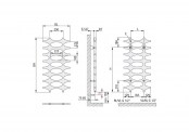 Rysunek techniczny grzejnika Ideos o szerokości 508mm - 1151 x 508
