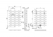 Rysunek techniczny grzejnika Ideos-V o szerokości 508mm - Ideos 1133 x 508