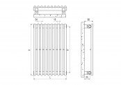 Rysunek techniczny grzejnika Arpa - A1Q15203001A401