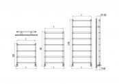 Rysunek techniczny grzejnika Bella - BEP053A-01