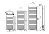 Rysunek techniczny grzejnika Fleche Air - PAL060A-01