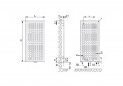Rysunek techniczny grzejnika Karotherm - 1964 x 699