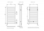 Rysunek techniczny grzejnika Casteo E - CTE10120050-K