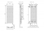 Rysunek techniczny grzejnika Tabeo E - TBE10120050--XK