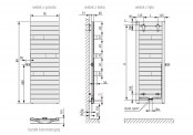 Rysunek techniczny grzejnika Tabeo V - TBV10120050--XK