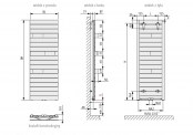 Rysunek techniczny grzejnika Tabeo - TBN10150050-MXK