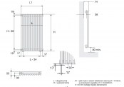 Rysunek techniczny grzejnika Kleo - 1500 x 1023 - 1-warstwowy