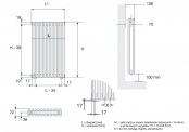 Rysunek techniczny grzejnika Kleo - 1500 x 1023 - 2-warstwowy