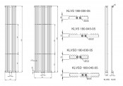 Grzejnik Kleo Ritmo pion - Zehnder - 1800 x 462 - 1-warstwowy - grzejnik pionowy