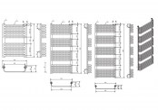 Grzejnik łazienkowy Optimus - rysunek techniczny - LXOPT6055
