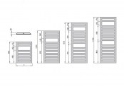 Grzejnik elektryczny Zehnder Metropolitan SPA - 1540 x 600 - schematy