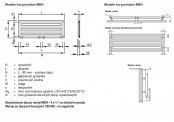 Rysunek techniczny grzejnika Metropolitan Horizontal - 385 x 1400