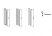 Schemat grzejnika Metropolitan Vertical - 1500 x 280