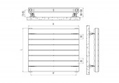 Rysunek Techniczny grzejnika Piano 2 Poziom - 1016 x 2520