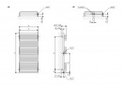 Rysunek techniczny grzejnika POC 2 - WGZUL060045