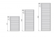 Grzejnik Quaro schemat - 1403 x 450 - grzejnik chromowany