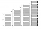 Rysunek techniczny grzejnika Sani Basic - 1320 x 600