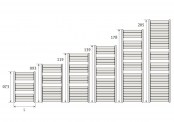 Schematy grzejnika Sani Louver - 1390 x 400