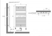 Rysunek techniczny Sani Ronda - 1220 x 500