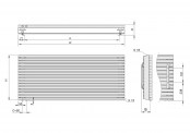 Rysunek techniczny grzejnika Sorento Plus SRP - SRP0486100014L071000