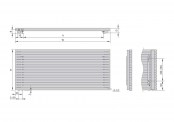 Rysunek techniczny grzejnika Sorento SR - SR00600100014L071000