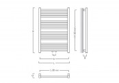 Rysunek techniczny grzejnika Stick] - STI-40-110