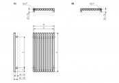 Rysunek techniczny kaloryfera Triga E - WLTRG061068