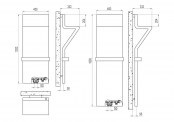 Rysunek techniczny grzejnika Tratto - Tratto 1600 x 450