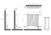 Rysunek techniczny grzejnika Twine LR - 500 x 1170