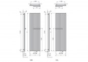 Rysunek techniczny grzejnika Arche Plus - 111190470180000189016-0000