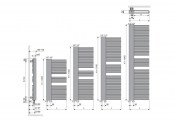 Rysunek techniczny grzejnika Cocos Plus - 112780500100200189016-0000