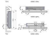 Rysunek techniczny grzejnika Flatline - 108F221200030000980600-0000