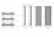 Rysunek techniczny grzejników Viola Pionowa - 112130360240000999016-0000