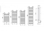 Rysunek techniczny grzejnika Zehnder Virando - ABC 1226 x 500