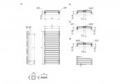 Rysunek techniczny grzejnika Warp T Bold - WGWTB111050