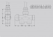 Zawór termostatyczny z rurką zanurzeniową rysunek techniczny - TGZTCR016